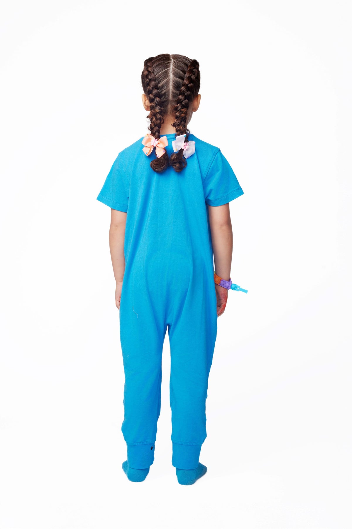 Bamboo Baby Comfort Playsuit – Soft Snap-Button Romper in Bright Blue