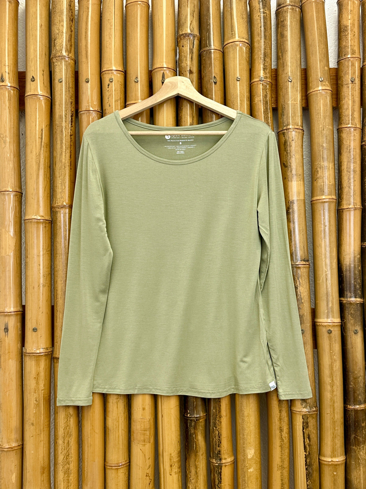 Bamboo Women's Lounge Long Sleeve Top – Soft Relaxed Fit Casual Shirt