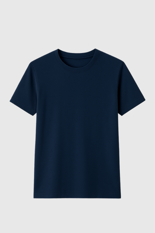 Bamboo Men's Everyday T-Shirt – Soft Breathable Casual Tee in Navy