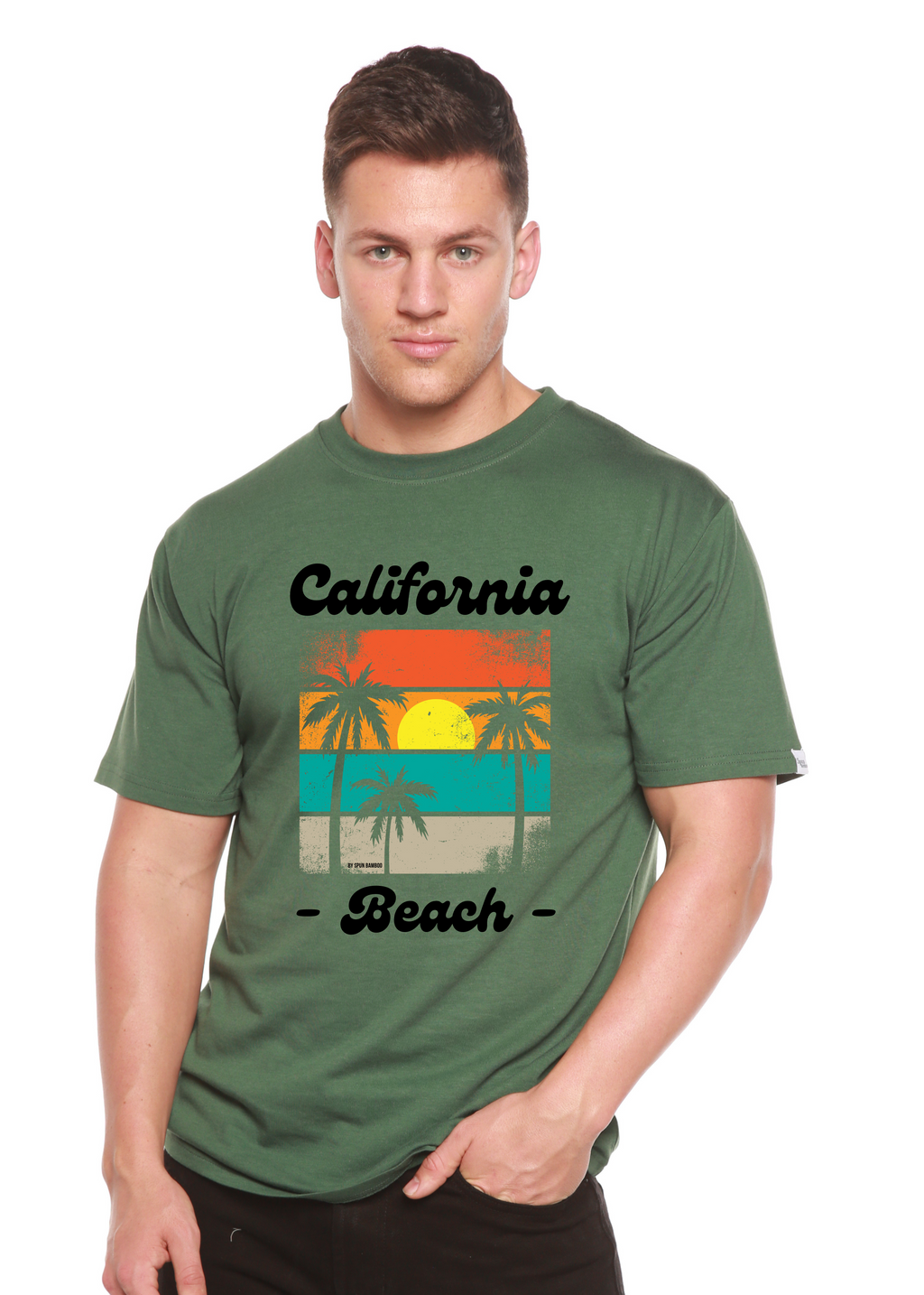 Bamboo Men's California Graphic T-Shirt – Soft Casual Printed Tee
