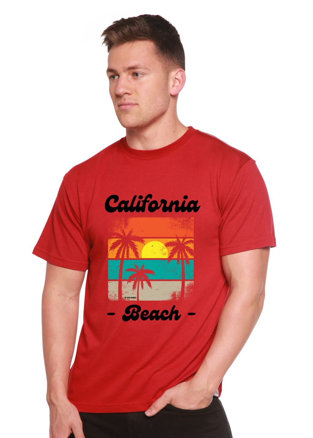 Bamboo Men's California Graphic T-Shirt – Soft Casual Printed Tee