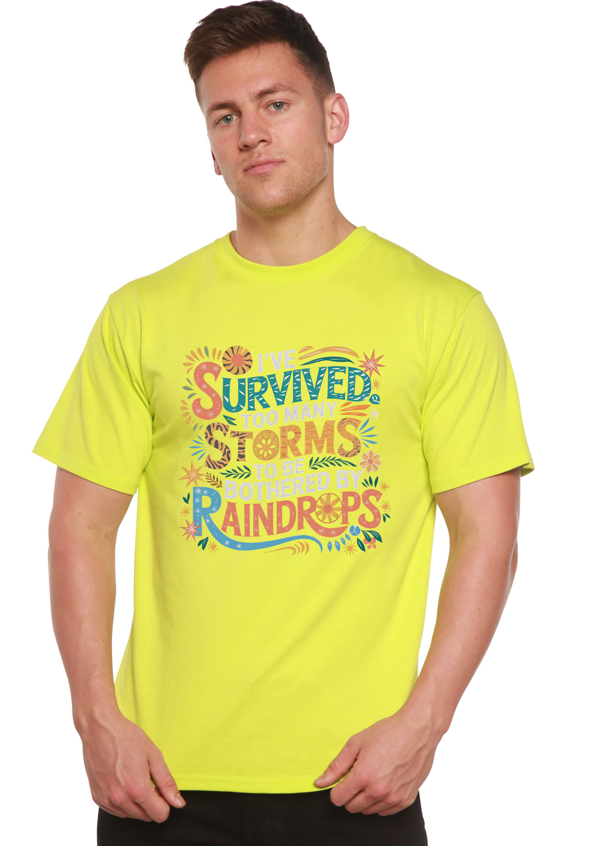 Bamboo Men's Storm Survivor Graphic T-Shirt – Soft Casual Printed Tee
