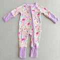 Bamboo Kids Pajamas – Soft Lilac Petals Print Two-Piece Sleep Set