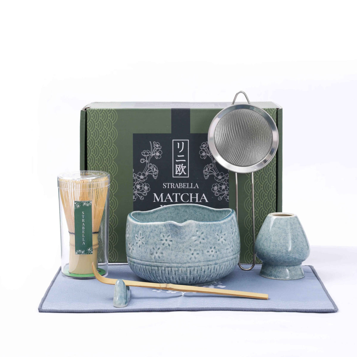 Bamboo Matcha Whisk Set – Chasen Whisk & Ceramic Chawan Tea Bowl