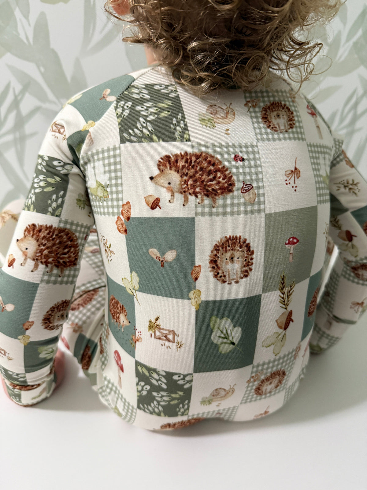 Bamboo Baby Zippy Pajamas – Soft Harvest Hedgehogs Print Sleeper