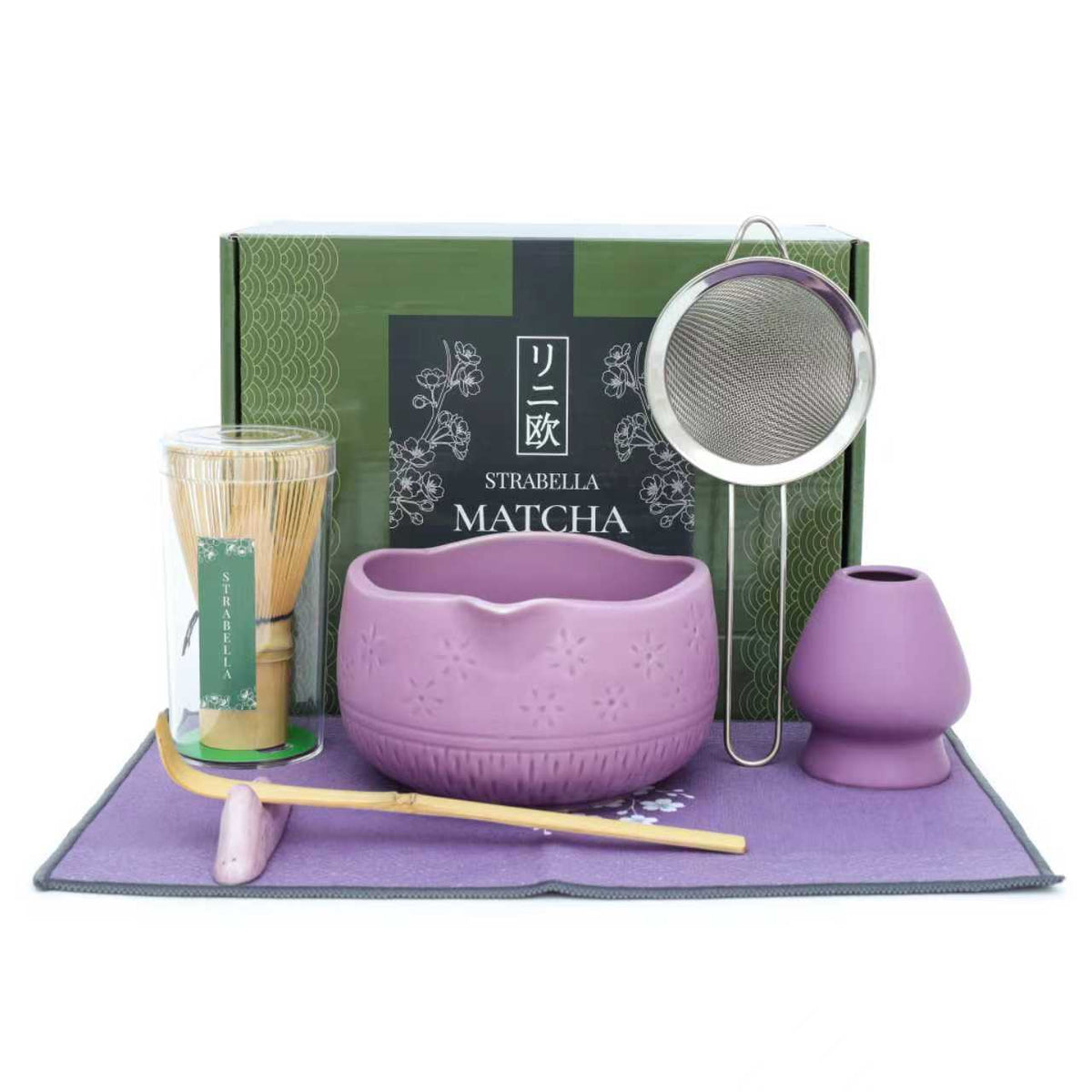 Bamboo Matcha Whisk Set – Chasen Whisk & Ceramic Chawan Tea Bowl