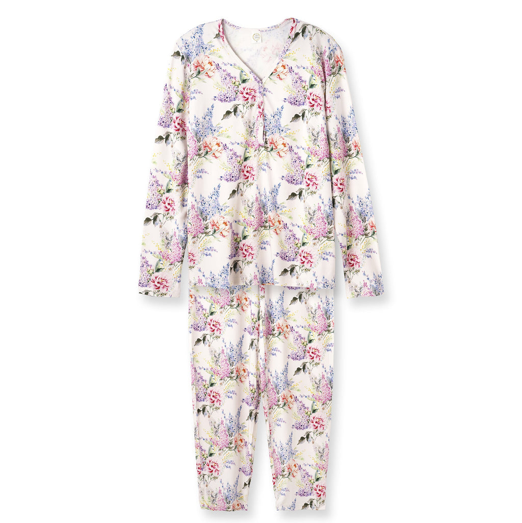 Bamboo Women's Floral Pajama Set – Soft Two-Piece Lounge Sleep Set