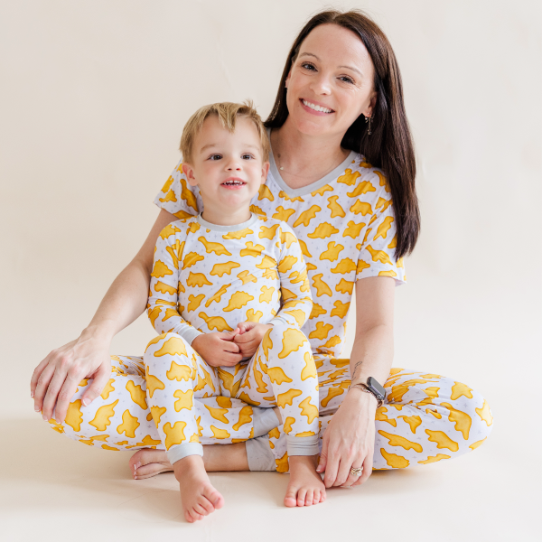 Bamboo Kids Pajamas – Soft Dino Nuggs Funny Print Two-Piece Sleep Set