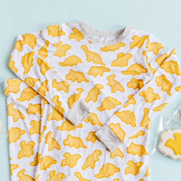Bamboo Kids Pajamas – Soft Dino Nuggs Funny Print Two-Piece Sleep Set