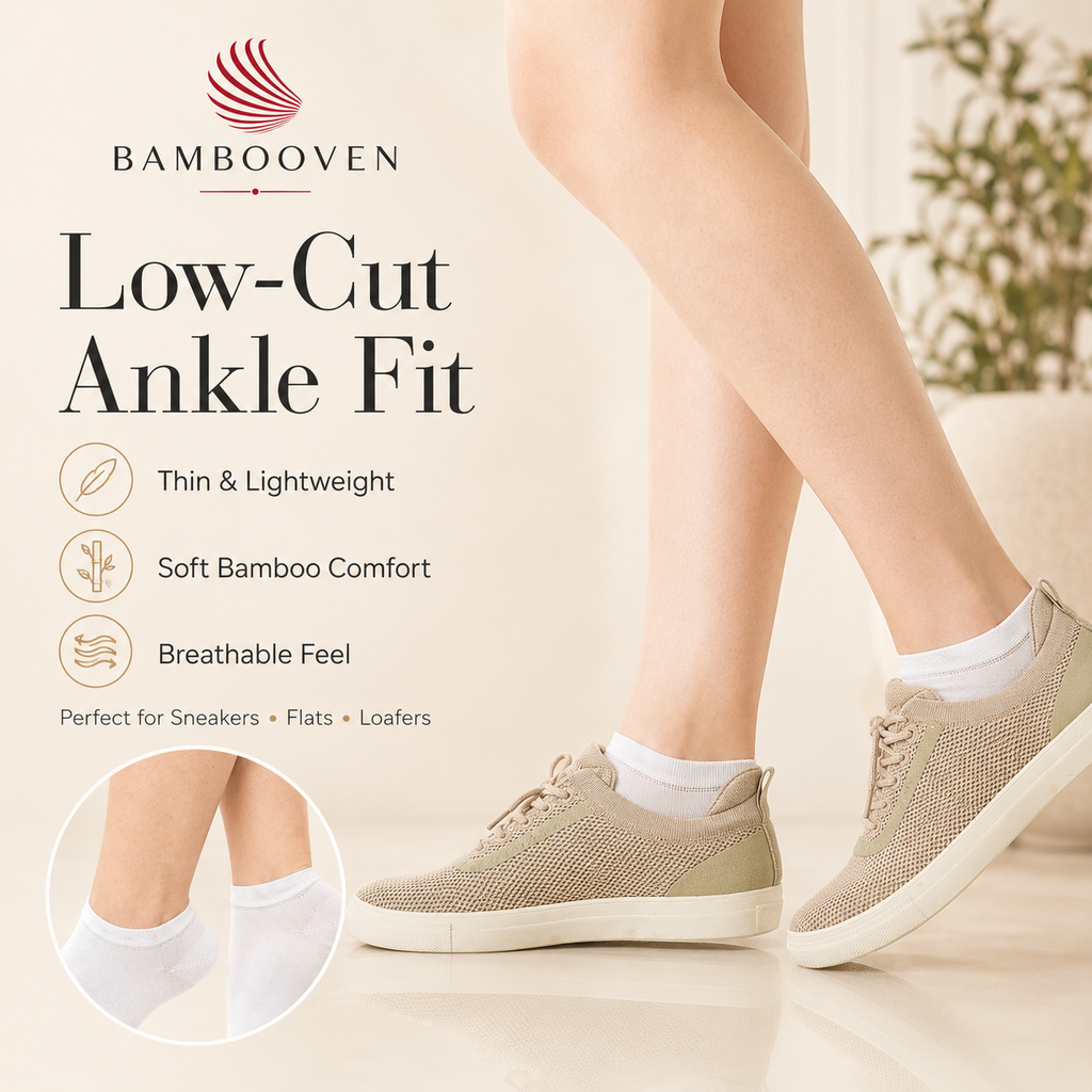 Women’s Bamboo Ankle Socks 12-Pack – Mixed Colors Soft Thin Low-Cut Socks