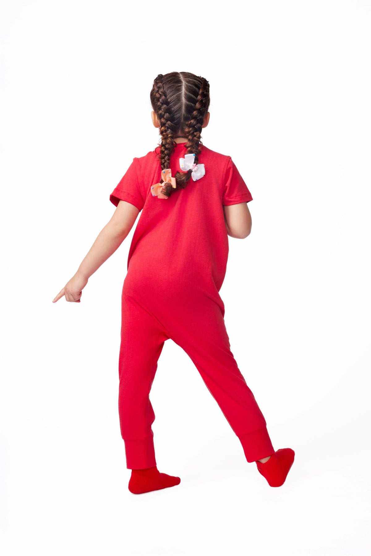 Bamboo Baby Comfort Playsuit – Soft Snap-Button Romper in Cherry Red