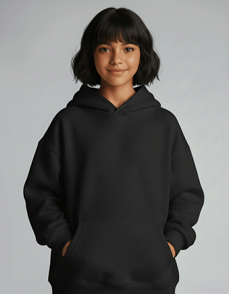 Bamboo Kids Pullover Hoodie – Soft Cozy Lounge Fleece Sweatshirt