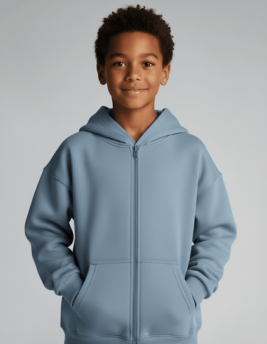 Bamboo Kids Pullover Hoodie – Soft Cozy Lounge Fleece Sweatshirt