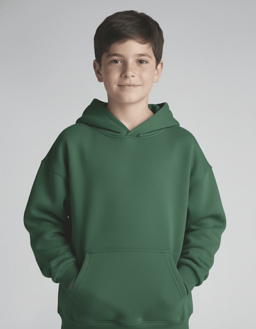 Bamboo Kids Pullover Hoodie – Soft Cozy Lounge Fleece Sweatshirt