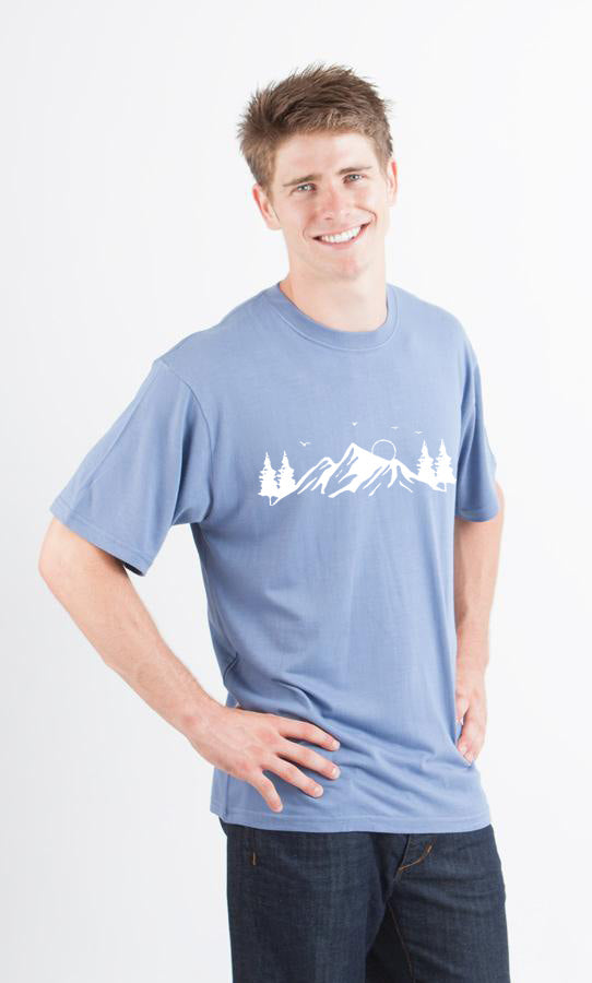 Bamboo Men's Mauna Kea Graphic T-Shirt – Soft Hawaii-Inspired Casual Tee