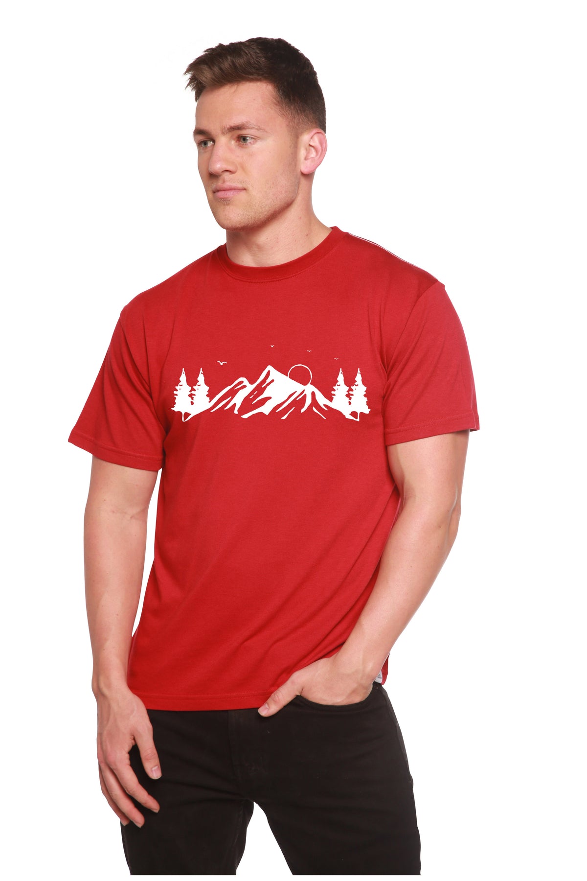 Bamboo Men's Mauna Kea Graphic T-Shirt – Soft Hawaii-Inspired Casual Tee