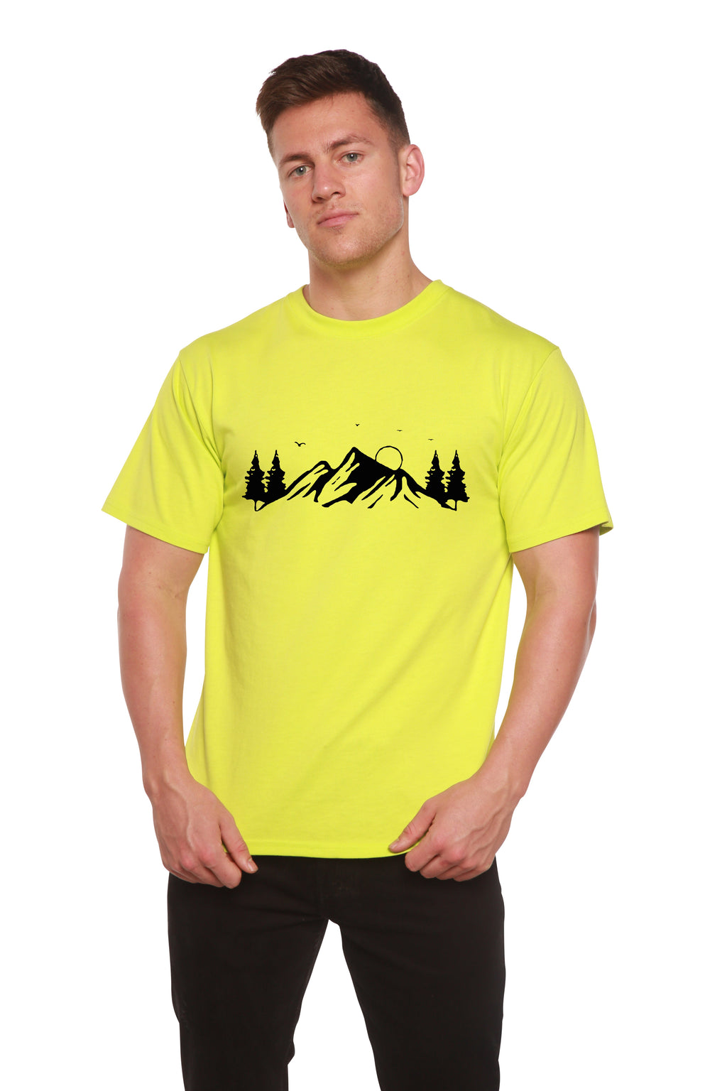 Bamboo Men's Mauna Kea Graphic T-Shirt – Soft Hawaii-Inspired Casual Tee