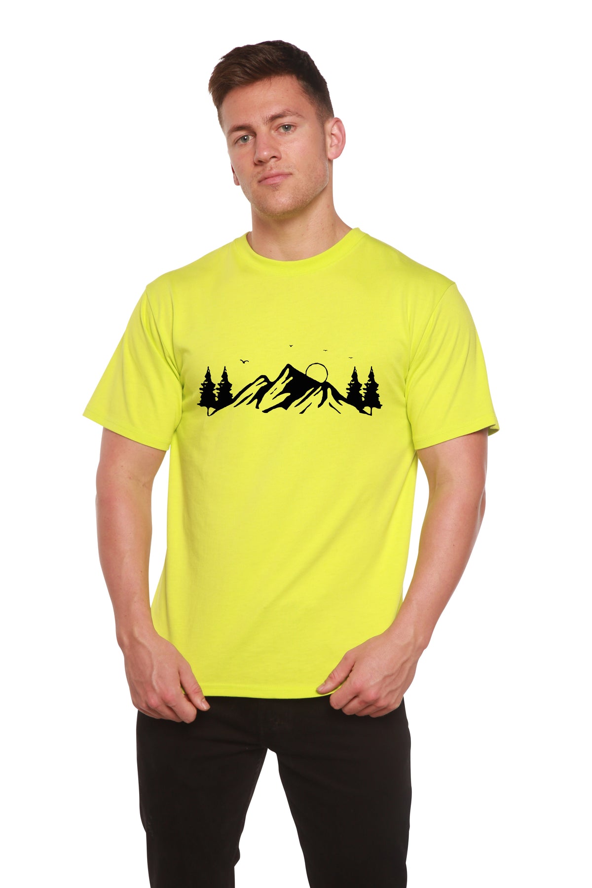 Bamboo Men's Mauna Kea Graphic T-Shirt – Soft Hawaii-Inspired Casual Tee