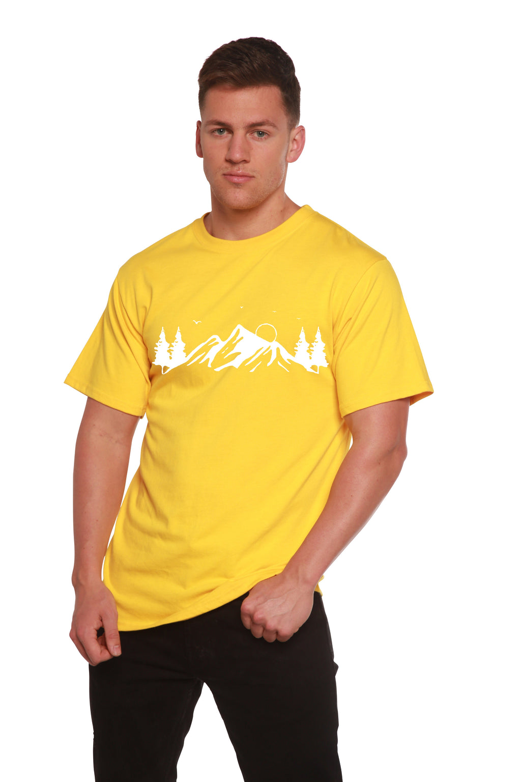 Bamboo Men's Mauna Kea Graphic T-Shirt – Soft Hawaii-Inspired Casual Tee