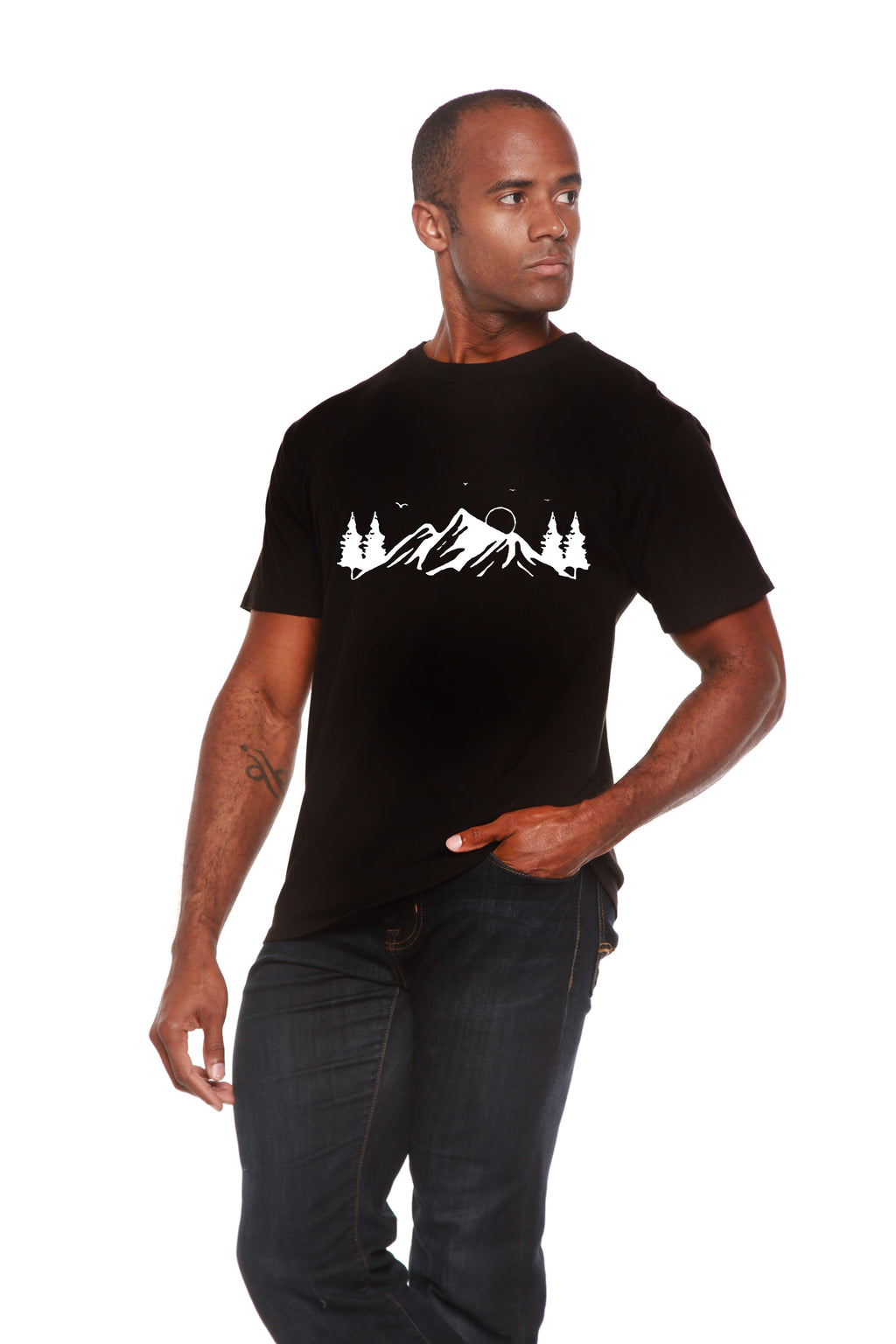 Bamboo Men's Mauna Kea Graphic T-Shirt – Soft Hawaii-Inspired Casual Tee