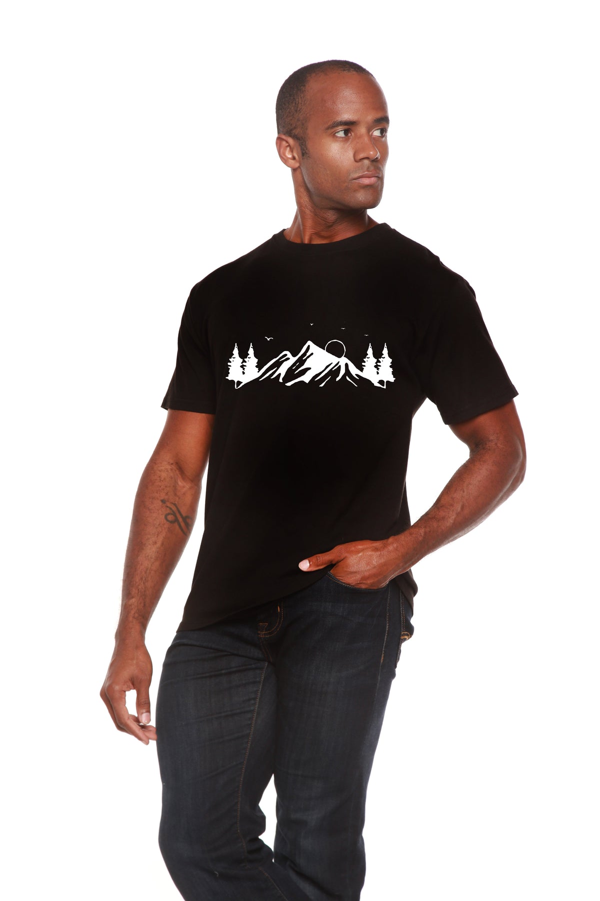 Bamboo Men's Mauna Kea Graphic T-Shirt – Soft Hawaii-Inspired Casual Tee