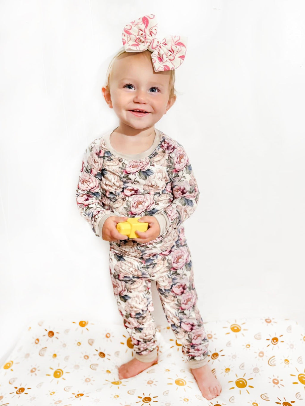Bamboo Kids Pajama Set – Soft Vintage Floral Print Two-Piece Sleep Set