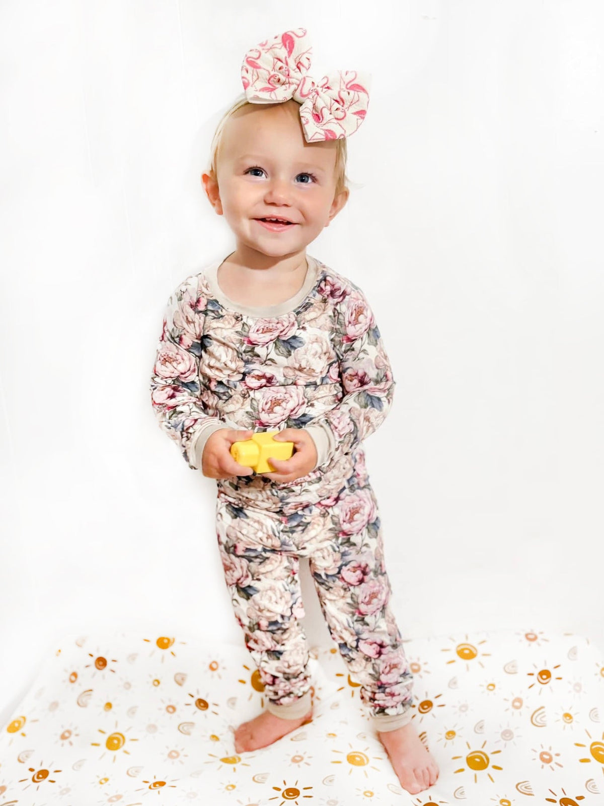 Bamboo Kids Pajama Set – Soft Vintage Floral Print Two-Piece Sleep Set