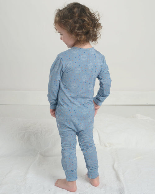 Bamboo Baby Romper – Soft Pisces Zodiac Print Pajama Romper