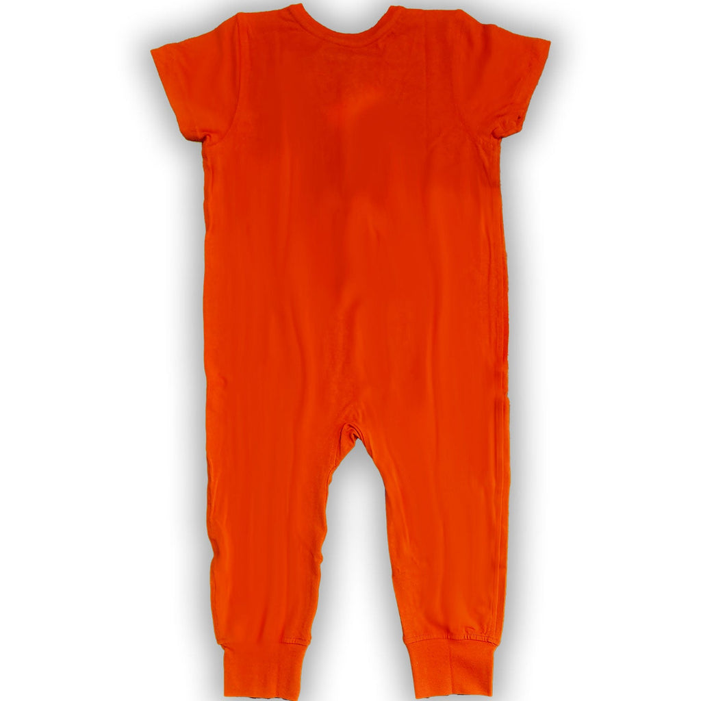 Bamboo Baby Comfort Playsuit – Soft Snap-Button Romper in Cherry Red