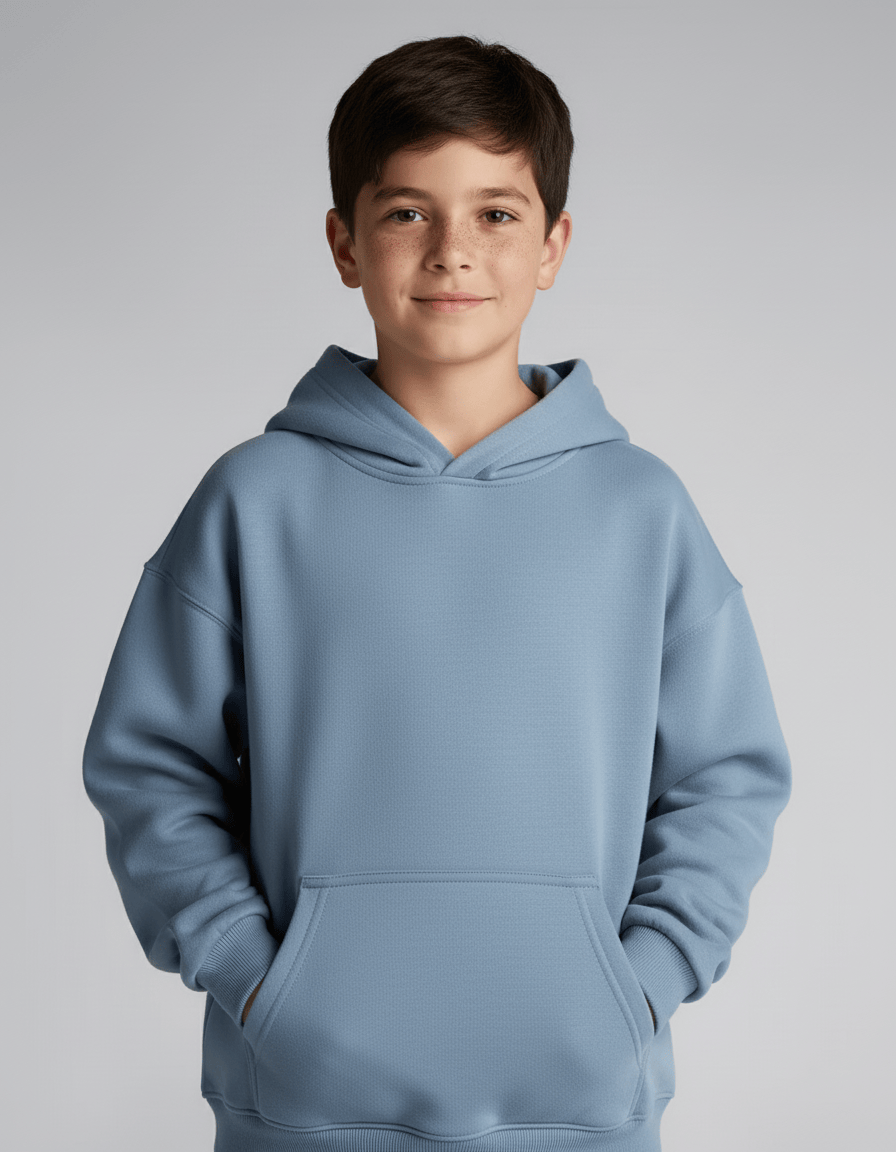 Bamboo Kids Pullover Hoodie – Soft Cozy Lounge Fleece Sweatshirt