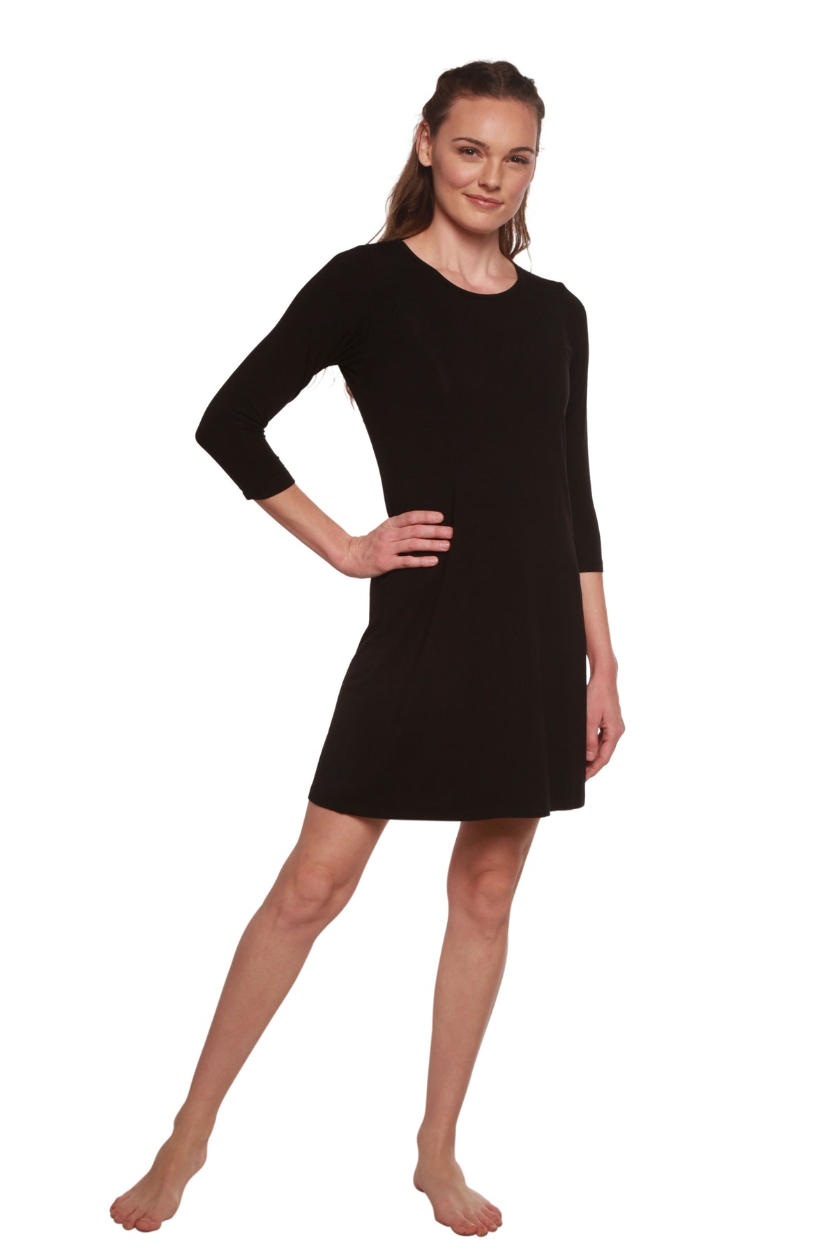 Bamboo Women's Lounge Dress – Soft Everyday Casual Midi Dress