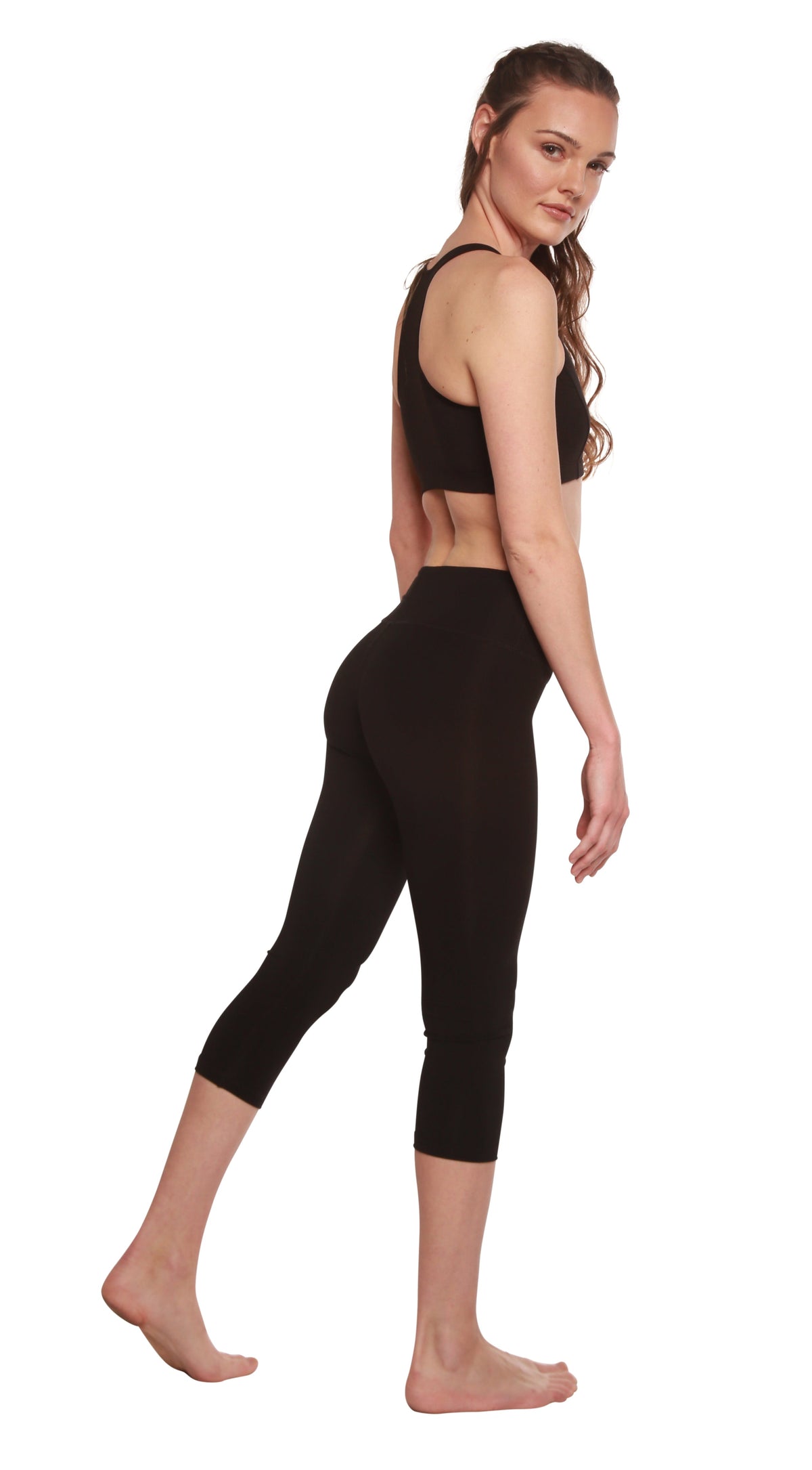 Bamboo Women's Capri Leggings – Soft Cropped Workout Pants