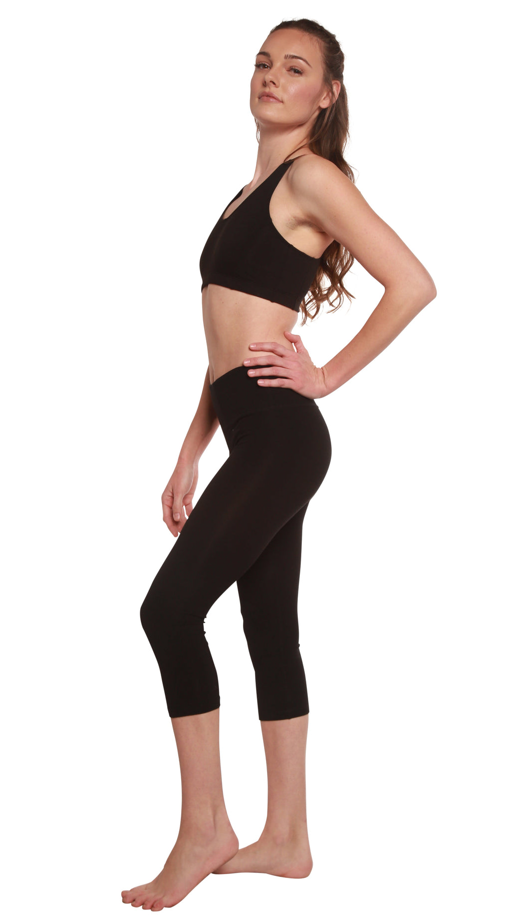 Bamboo Women's Capri Leggings – Soft Cropped Workout Pants