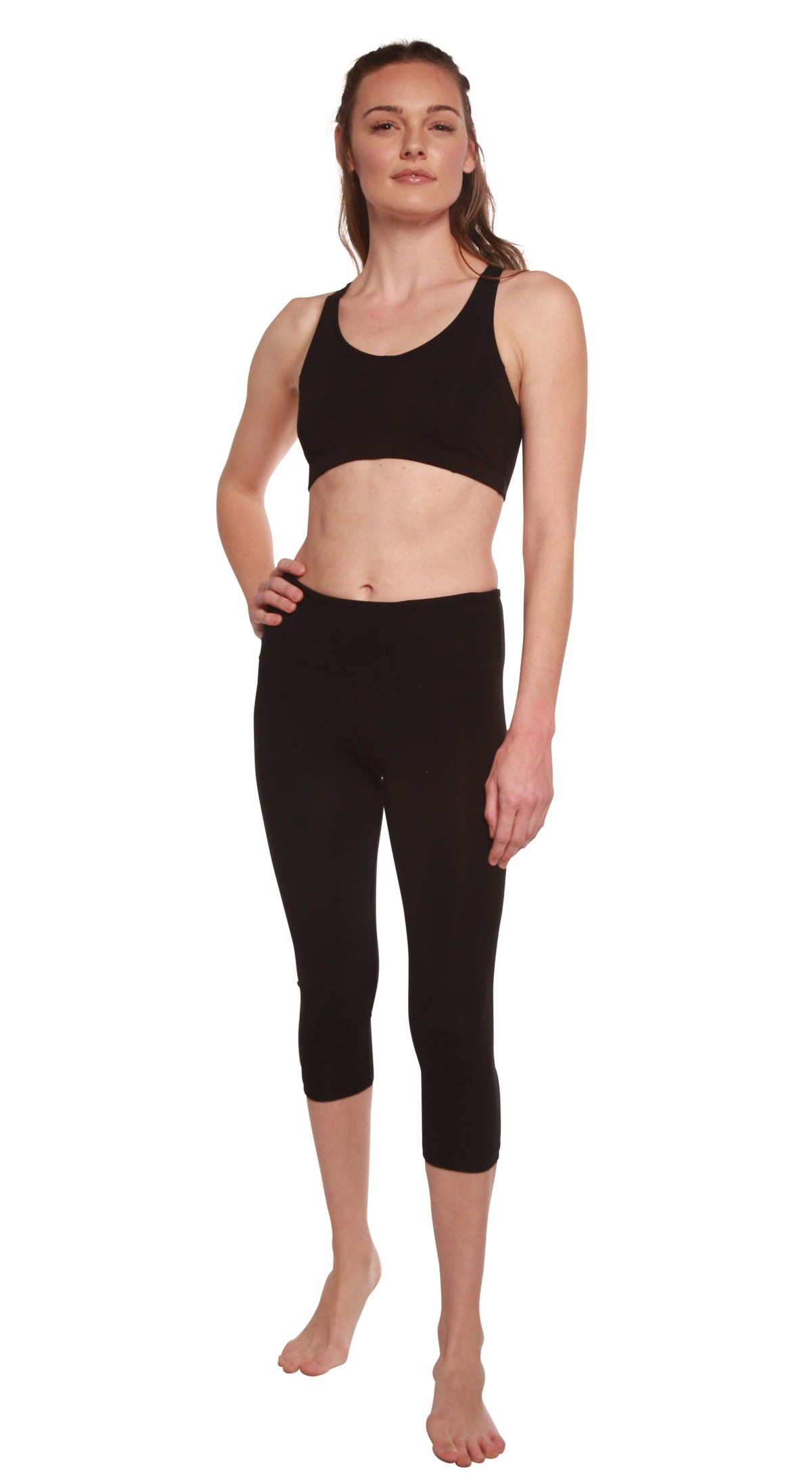 Bamboo Women's Capri Leggings – Soft Cropped Workout Pants