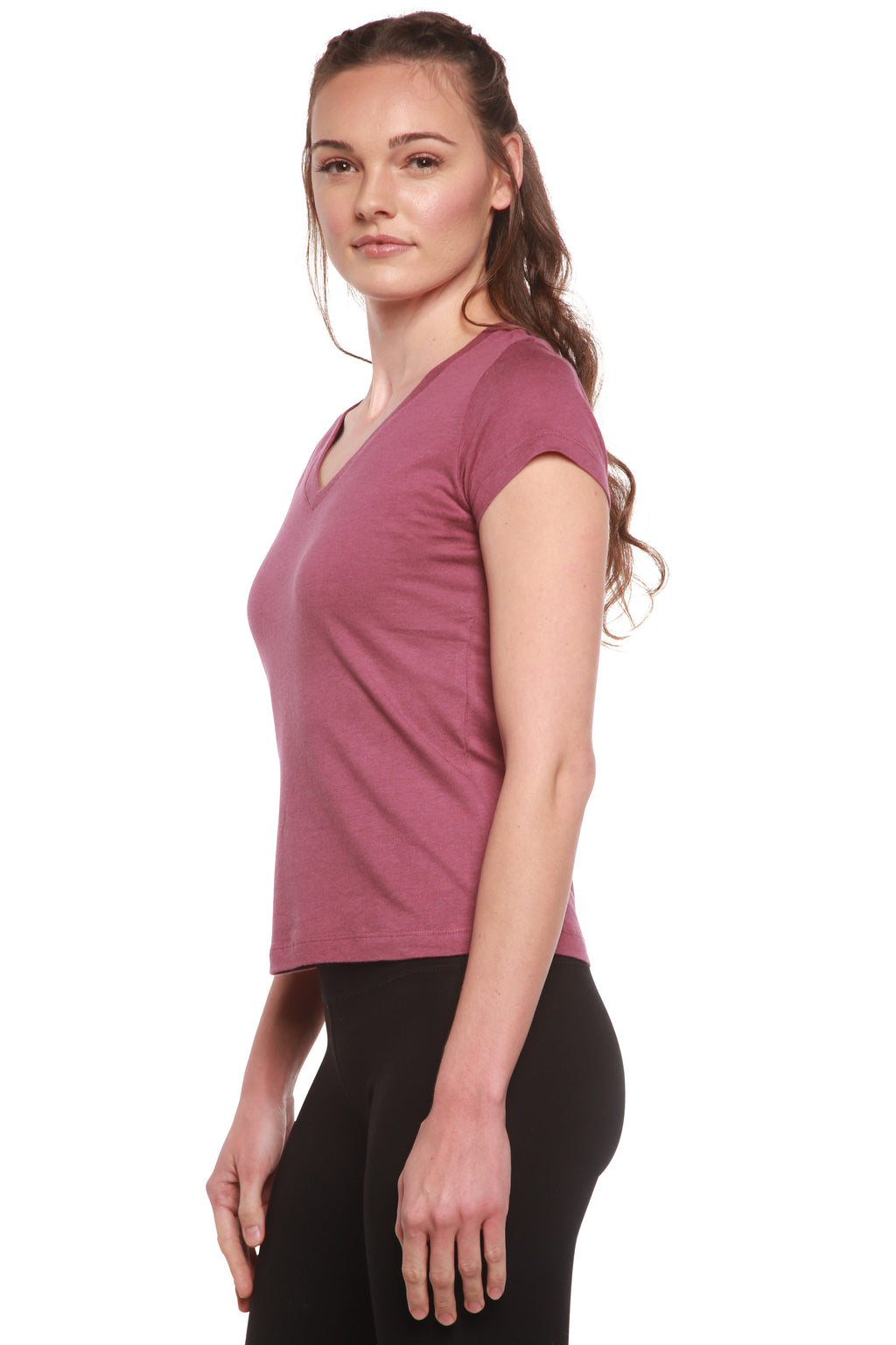 Bamboo Women's V-Neck T-Shirt – Soft Relaxed Fit Casual Top