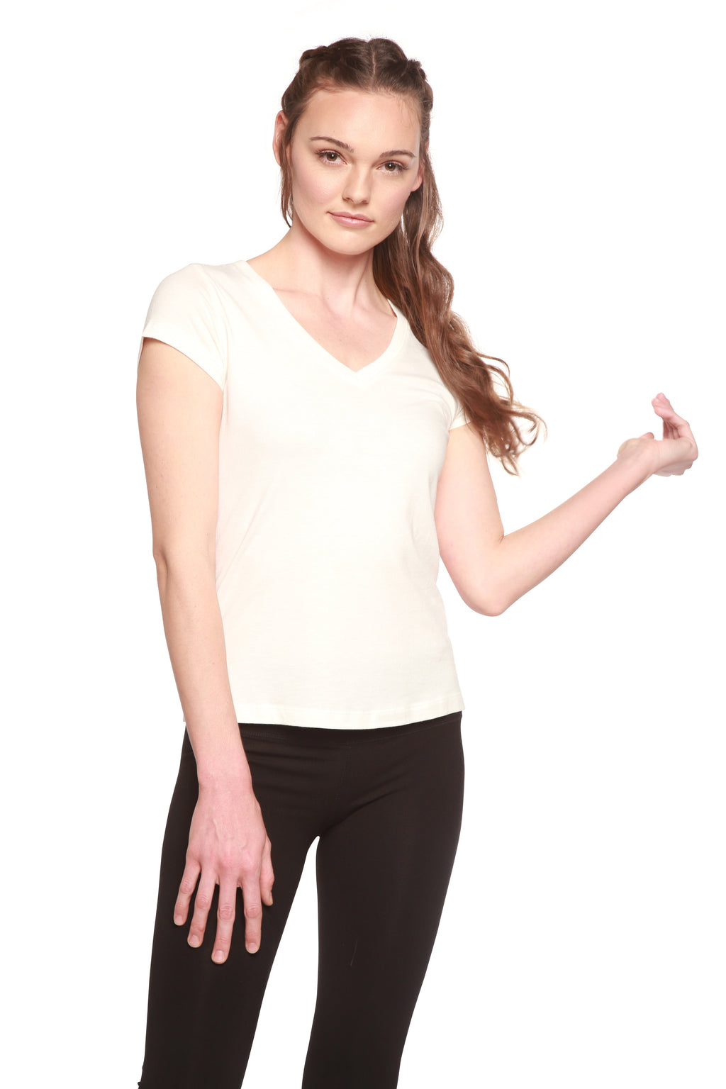 Bamboo Women's V-Neck T-Shirt – Soft Relaxed Fit Casual Top