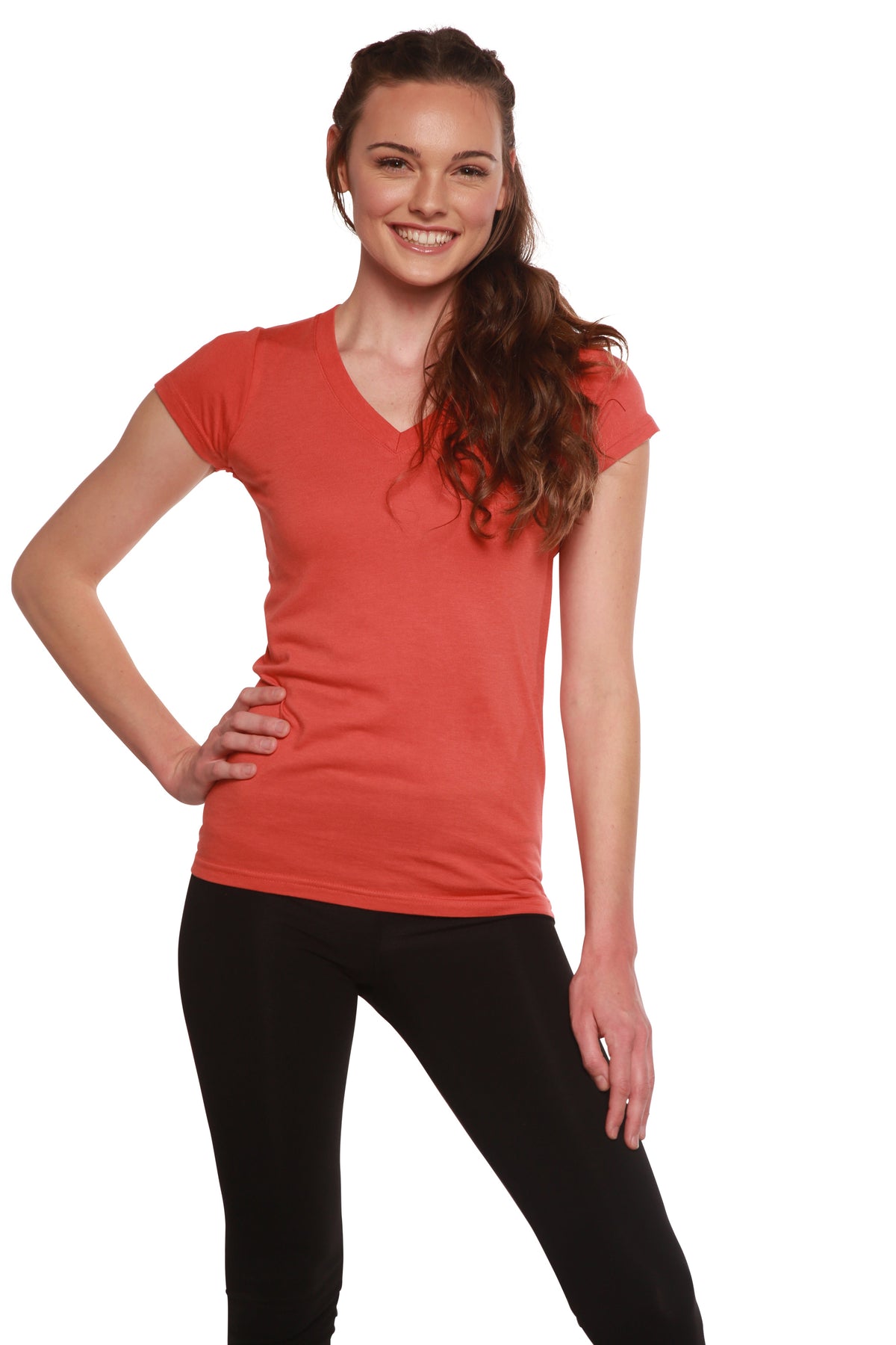 Bamboo Women's V-Neck T-Shirt – Soft Relaxed Fit Casual Top