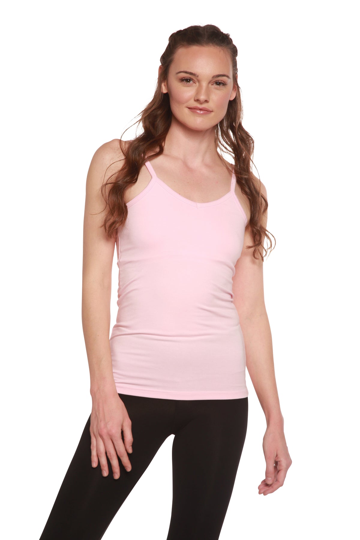 Bamboo Women's Camisole with Built-In Shelf Bra – Soft Lounge Top