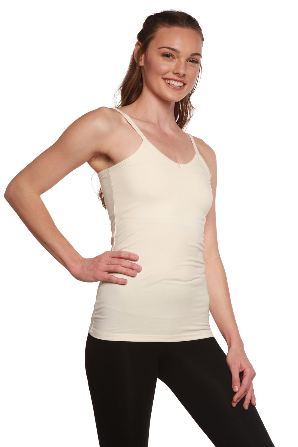 Bamboo Women's Camisole with Built-In Shelf Bra – Soft Lounge Top