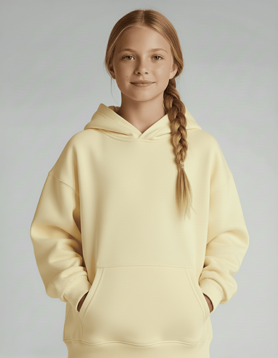 Bamboo Kids Pullover Hoodie – Soft Cozy Lounge Fleece Sweatshirt
